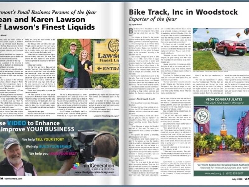 Bike Track, Inc. featured in Vermont Business Magazine